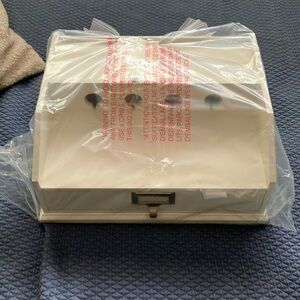 Pottery barn PBT Desk organizer Plug in Monitor stand Never opened 12”x 12”x 6”